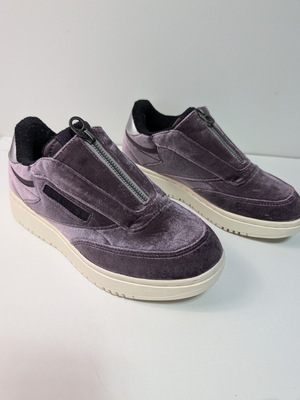 Reebok Club C Double Zip Velvet Purple Sneakers Women's Size 7